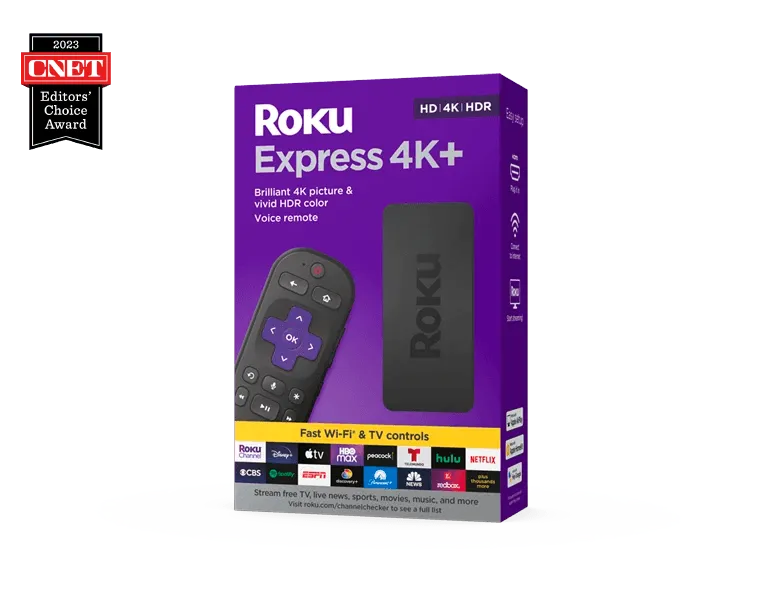 Roku Streaming Player, Express 4K+, HD/4K/HDR