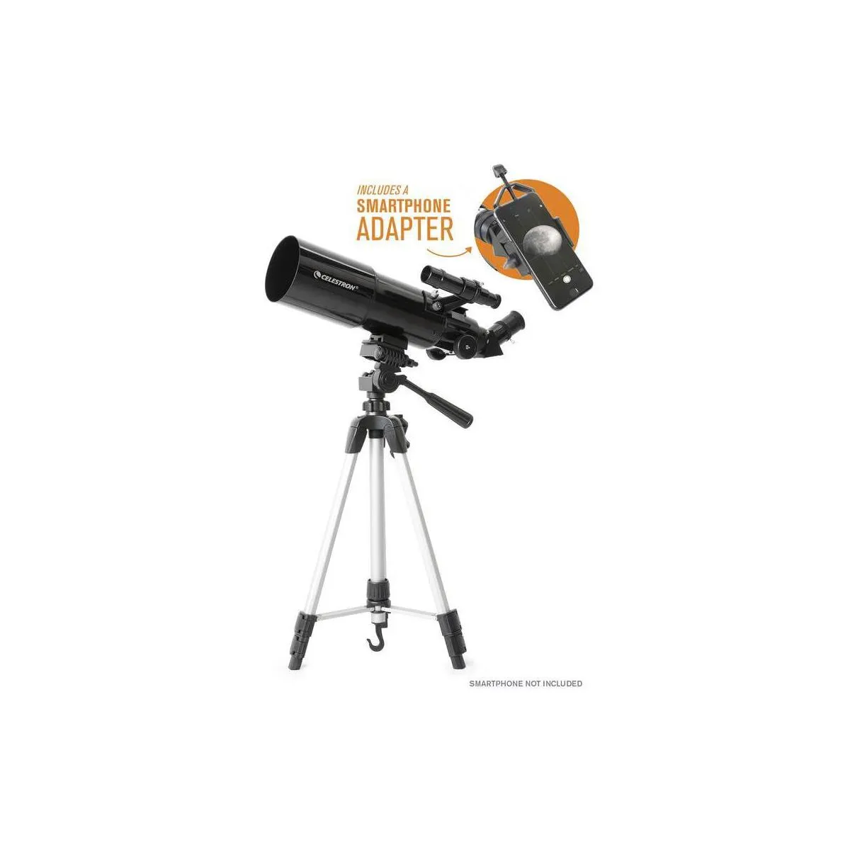 Celestron Travel Scope 80 Portable Telescope with Smartphone Adapter