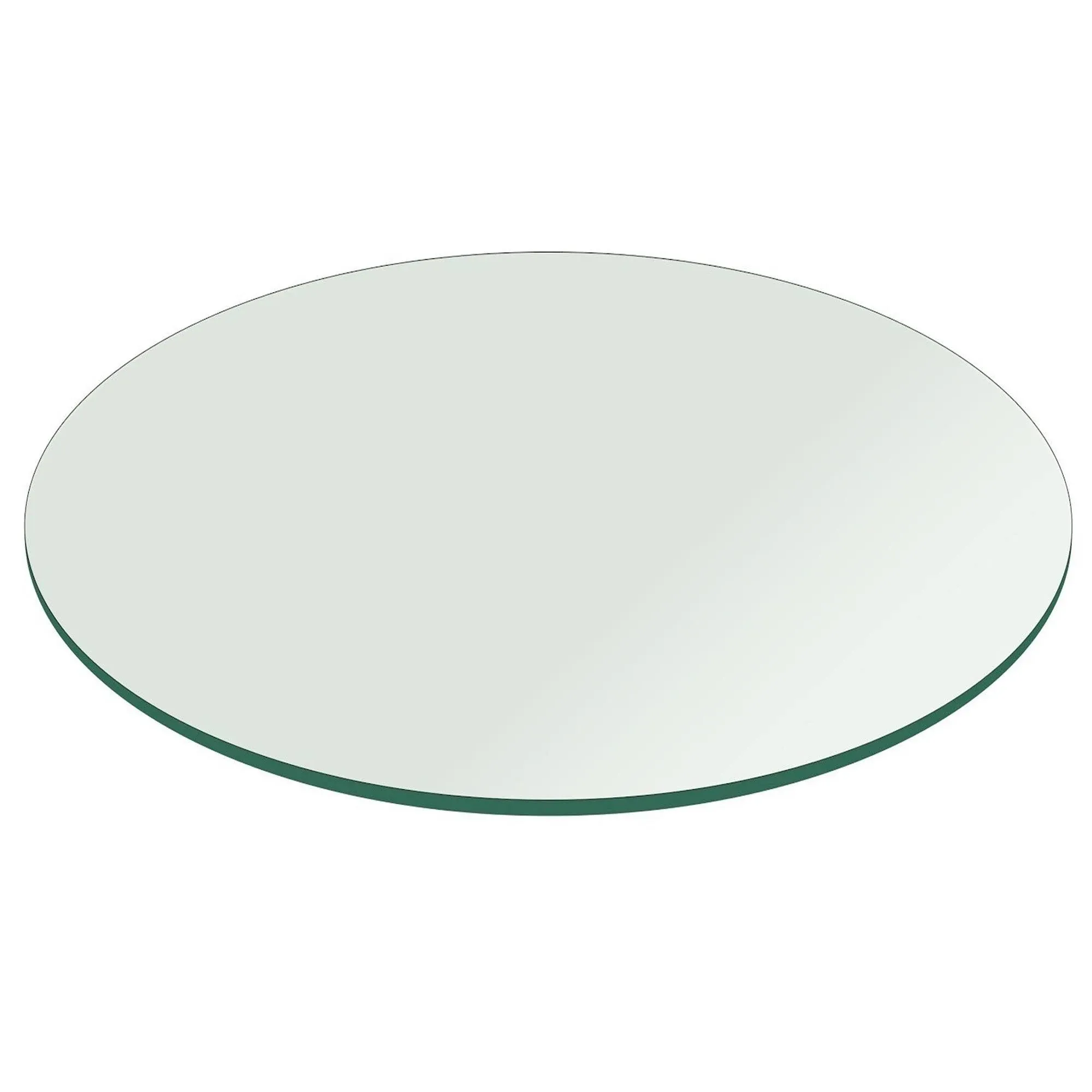 Fab Glass and Mirror 3/8" Thick Flat Polish Tempered Round Glass Table Top 12"