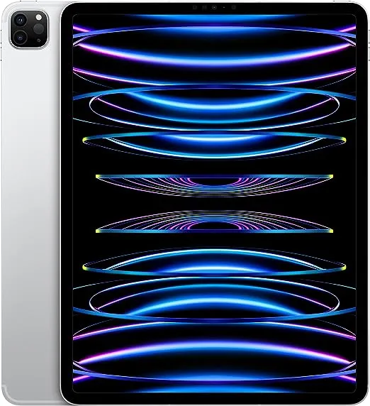 Apple iPad Pro 12.9-inch (6th Generation): with M2 chip, Liquid Retina XDR Display, 512GB, Wi-Fi 6E, 12MP front/12MP and 10MP Back Cameras, Face ID, All-Day Battery Life – Silver