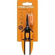 Fiskars Micro-Tip Rose Pruning Shears, 6" Garden Shears Non-Stick Coated Stainless Steel Blade, Gardening Scissors with SoftGrip Handle