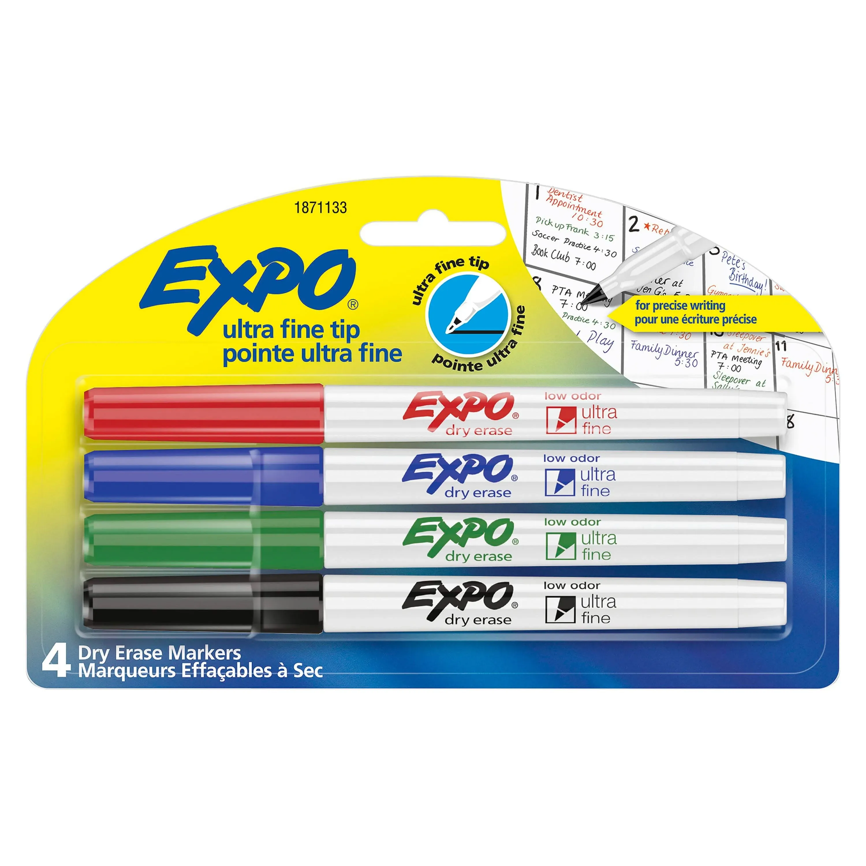 Expo Dry Erase Markers, Ultra Fine Tip - 4 markers