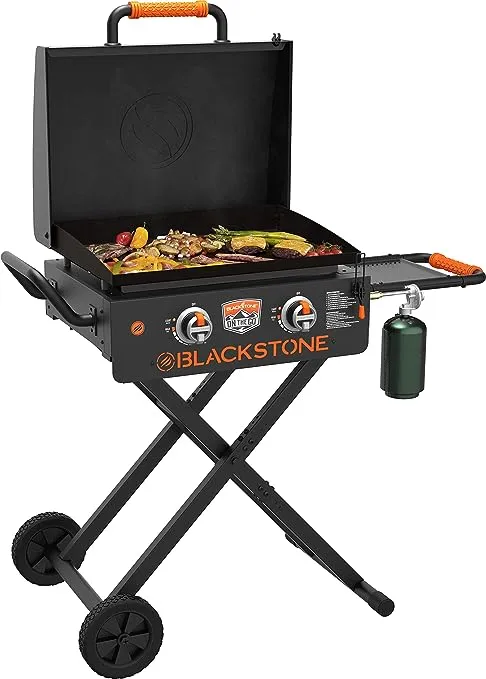 Blackstone on the Go 2-Burner 22" Scissor Cart Griddle with Hood Propane