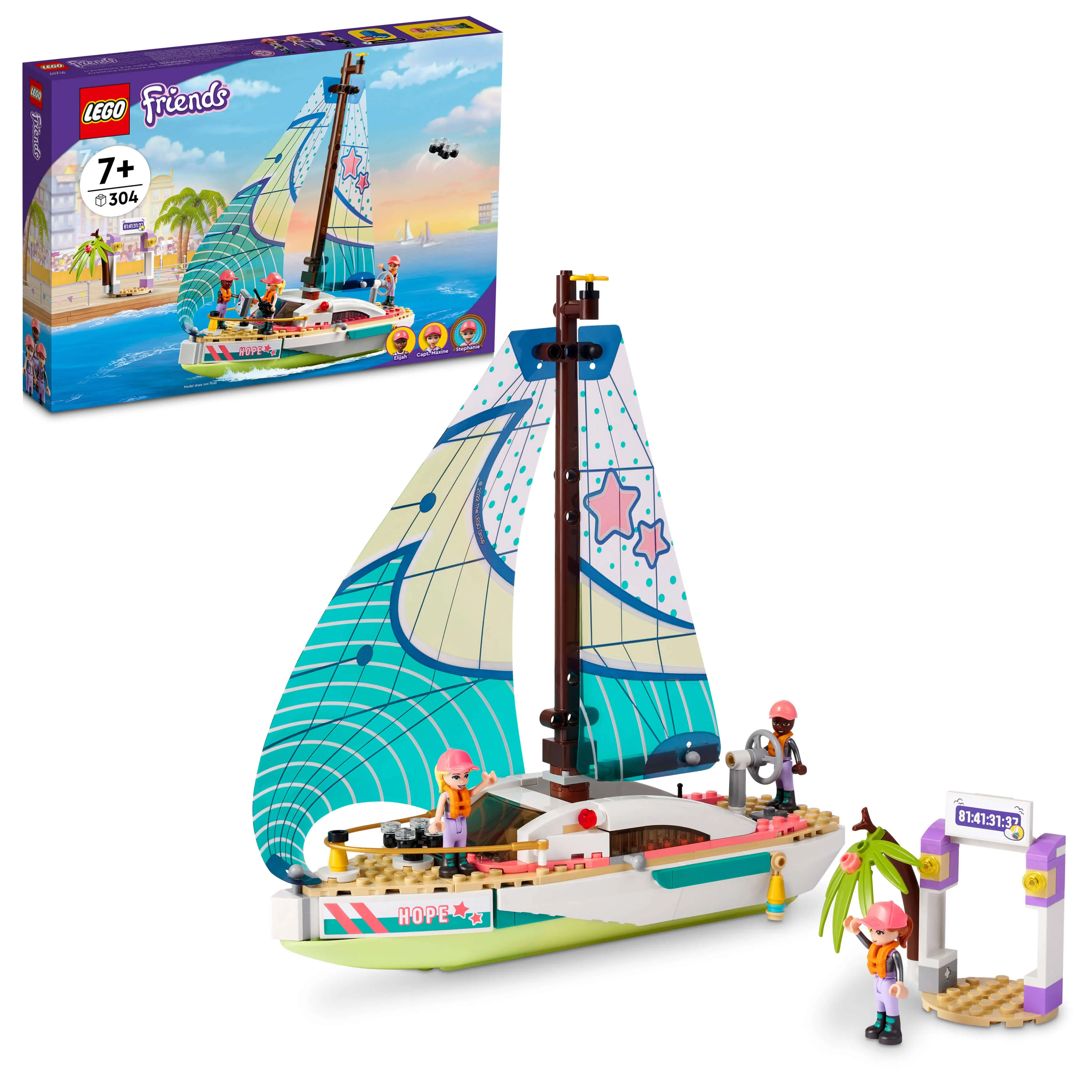 LEGO Friends Stephanie's Sailing Adventure 41716 Toy Boat Building Set, Collectible Gifts for 7 Plus Year Old Kids, Girls and Boys with 3 Mini Dolls and Accessories