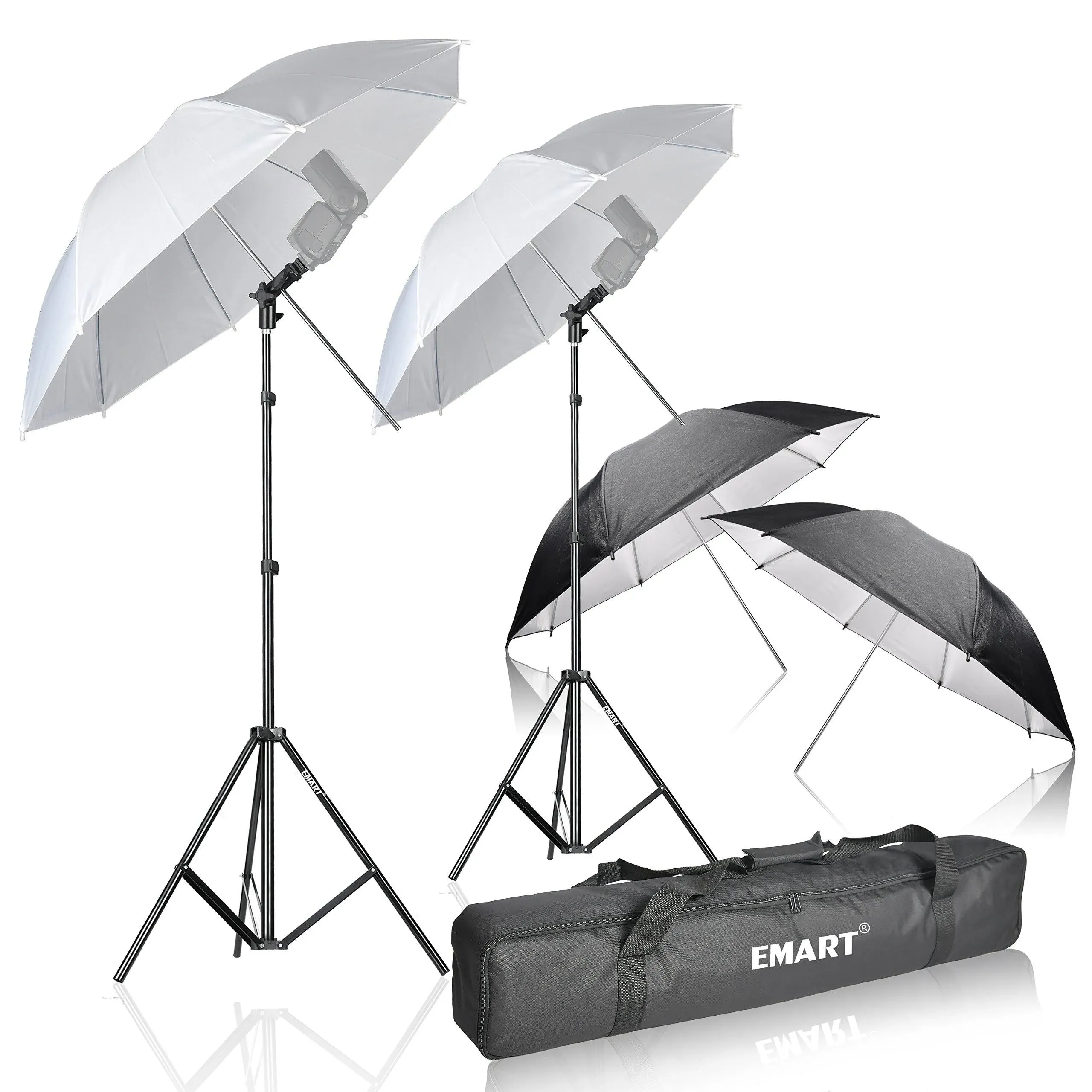 Emart Photo Studio Double Off Camera Speedlight Flash Umbrella Kit, Shoemount...