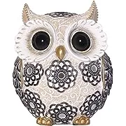 FAMICOZY Adorable Owl Figurine,Big Eyes Cute Owl Statue,Shelf Accents for Home Office Decor and Owl Lovers