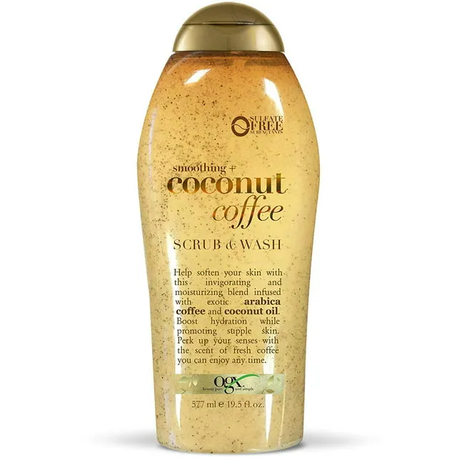 Ogx Smoothing + Coconut Coffee Body Scrub & Wash