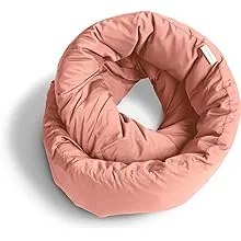 Huzi Infinity Pillow - Home Travel Soft Neck Scarf Support Sleep (Pink)