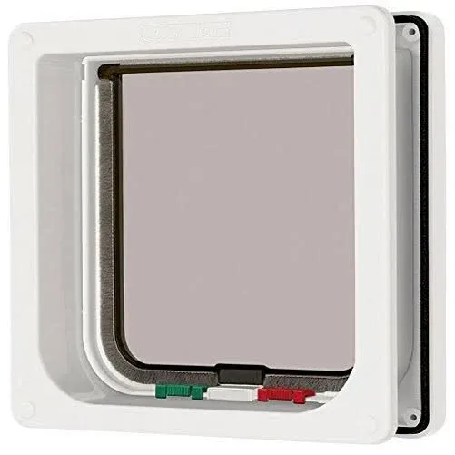 Cat Mate 4 Way Locking Cat Flap With Door Liner, White