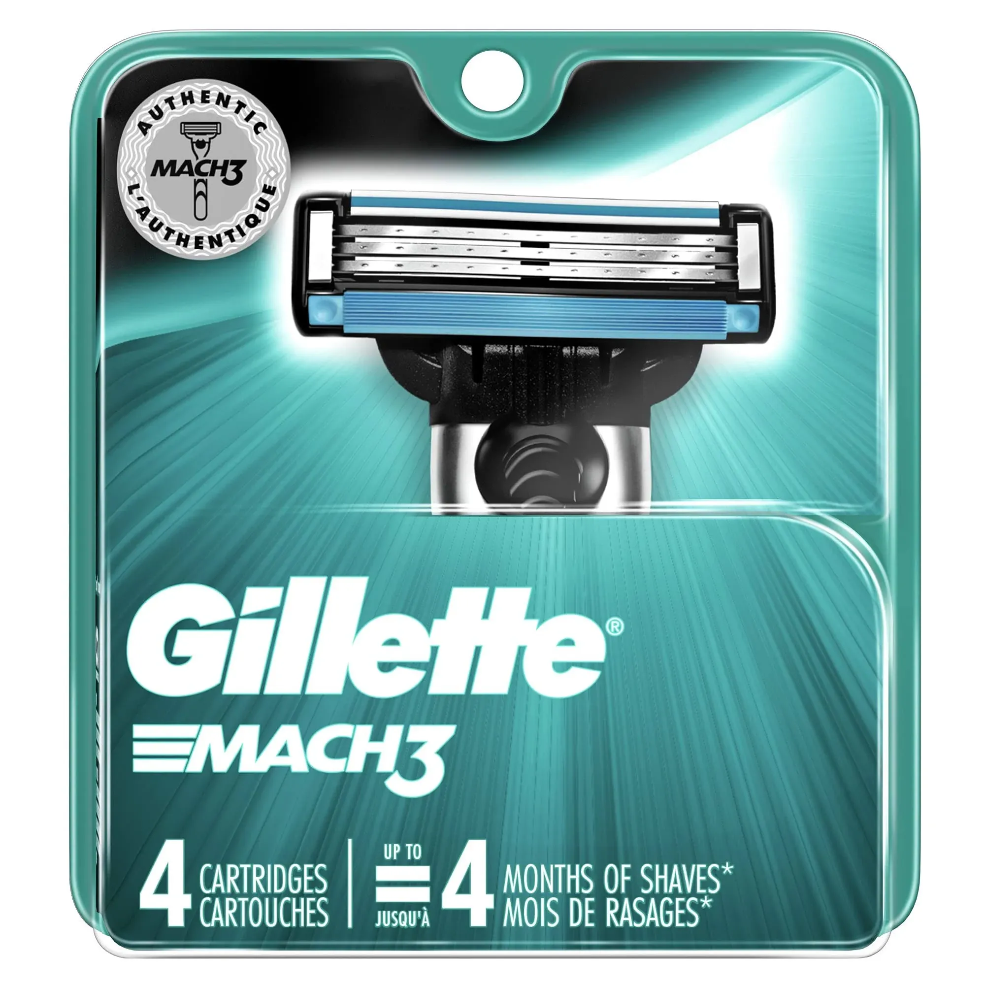 Gillette Mach3 Razor Blade Refills 4 ct