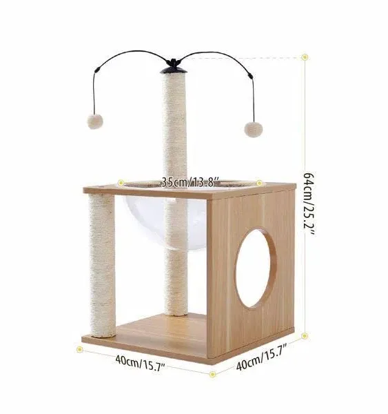 Cat Furniture Cat Tree Cat Tower with Sisal Scratching Posts Hammock Perch Cat B