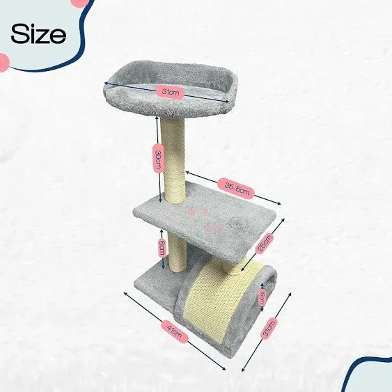 Atchsama Cat Tree For Indoor Cats Cute Tower With Sisal 27.6 Inch,