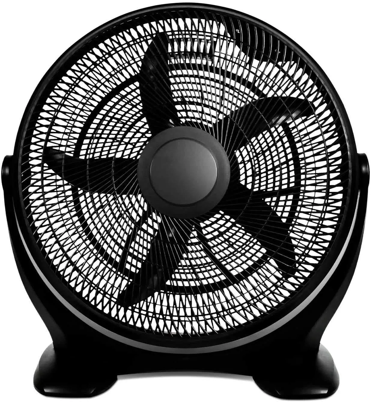 Simple Deluxe 20 Inch 3-Speed Plastic Floor Fans Oscillating Quiet for Home Commercial, Residential, and Greenhouse Use, Outdoor/Indoor, Black