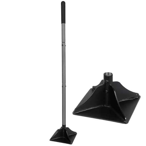 Vhelyom Steel Tamper| 48 inch Steel Handle with Rubber Grip| 8"x8" Garden Tamper|Ideal for Leveling Soil and Repairing unevenness V1