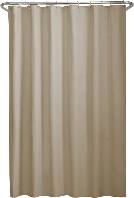 Maytex Microfiber Fabric Shower Curtain Liner Colour: Linen