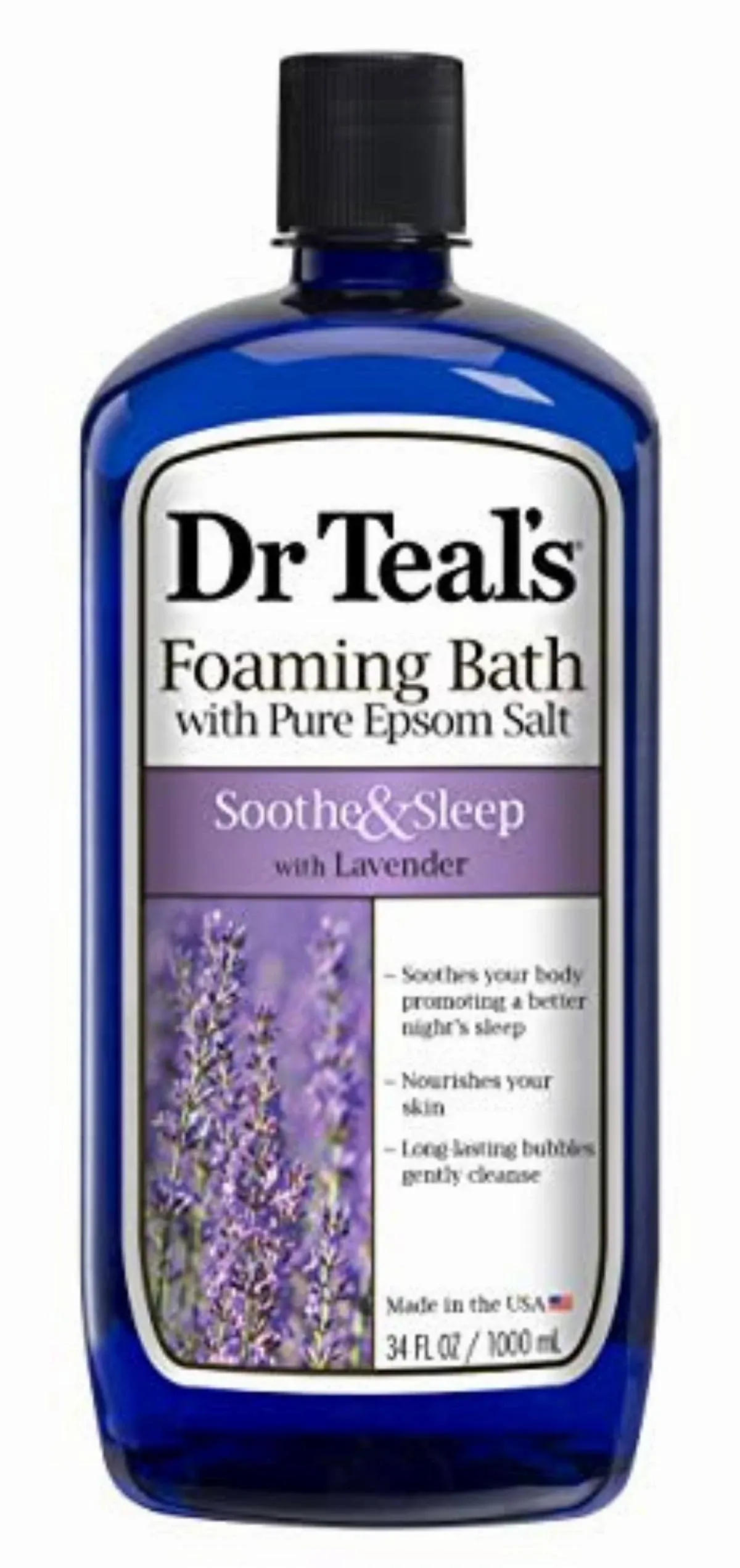 Dr Teal's Foaming Bath Variety Gift Set (2 Pack, 34oz ea.) - Soothe & Sleep Lavender & Relax & Relief Eucalyptus & Spearmint - Pure Epsom Salt & Essen