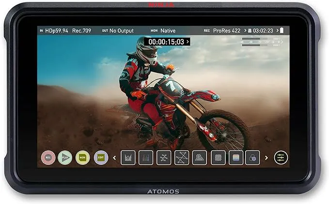 Atomos Ninja V 4Kp60 10bit HDR Daylight Viewable 1000nit Portable Monitor ...