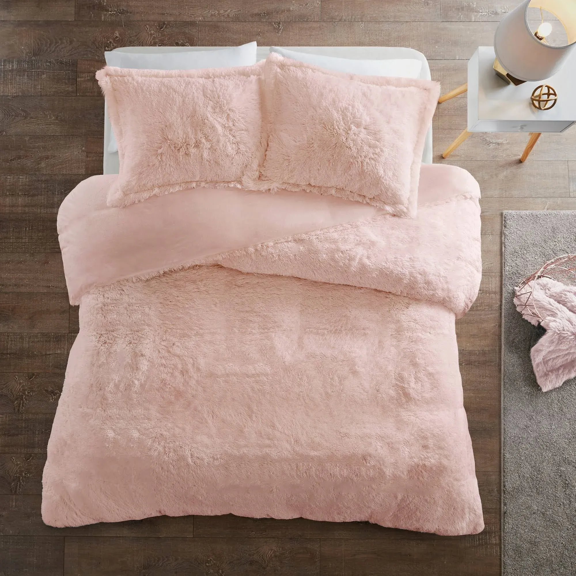 Intelligent Design Malea Shaggy Fur Duvet Cover Set