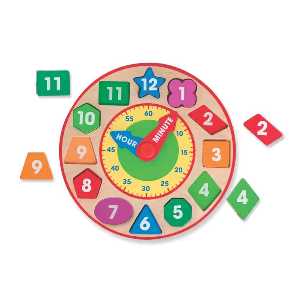 Melissa & Doug Wooden Toys - Shape Sorting Clock