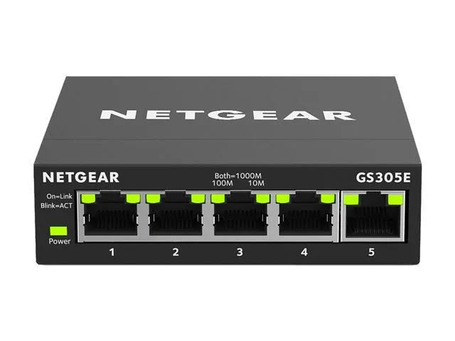 NETGEAR 5-Port Gigabit Ethernet SOHO Plus Switch | GS305E