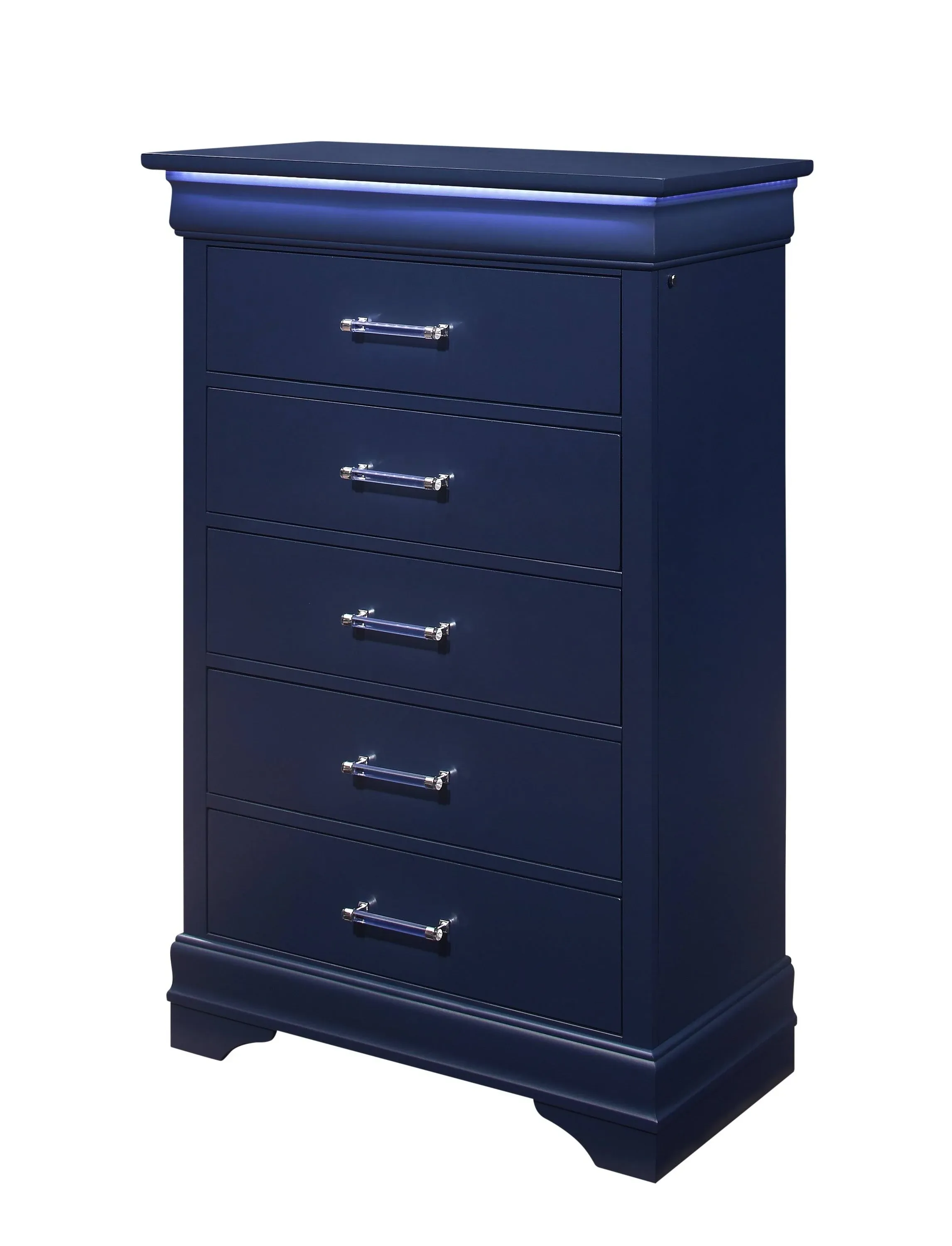 Global Furniture USA Charlie Blue LED Chest