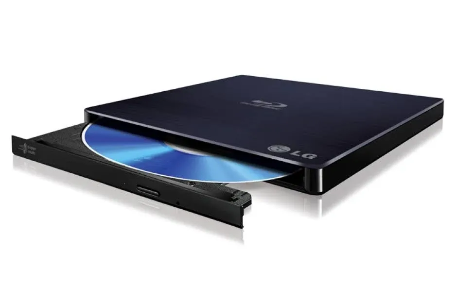 LG Super Multi Blue Slim Portable Blu-ray Rewriter with 3D Blu-ray Disc Playback & M-DISC Support