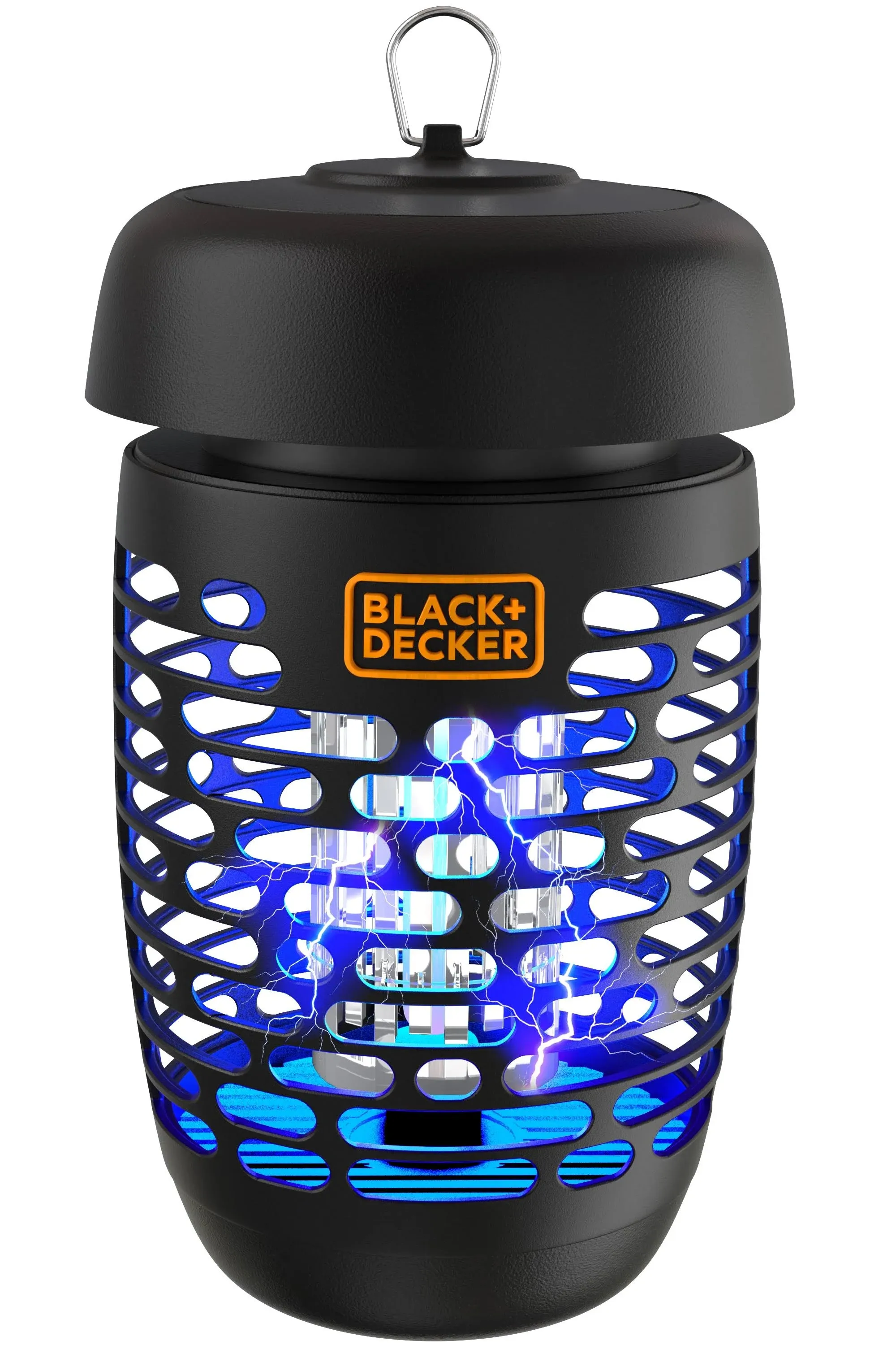 BLACK+DECKER Bug Zapper Electric Lantern with Insect Tray, Cleaning Brush, Light Bulb & Waterproof Design for Indoor & Outdoor Flies, Gnats & Mosquitoes Up to 625 Square Feet- 2 Pack