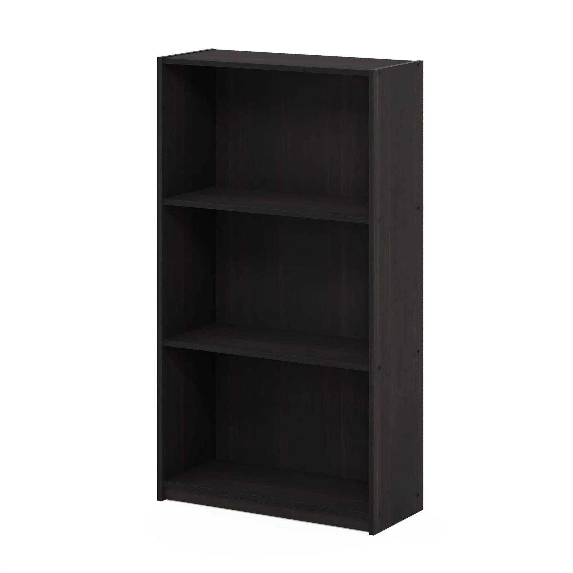 Furinno Basic 3 - Tier Bookcase Storage Shelves, Espresso