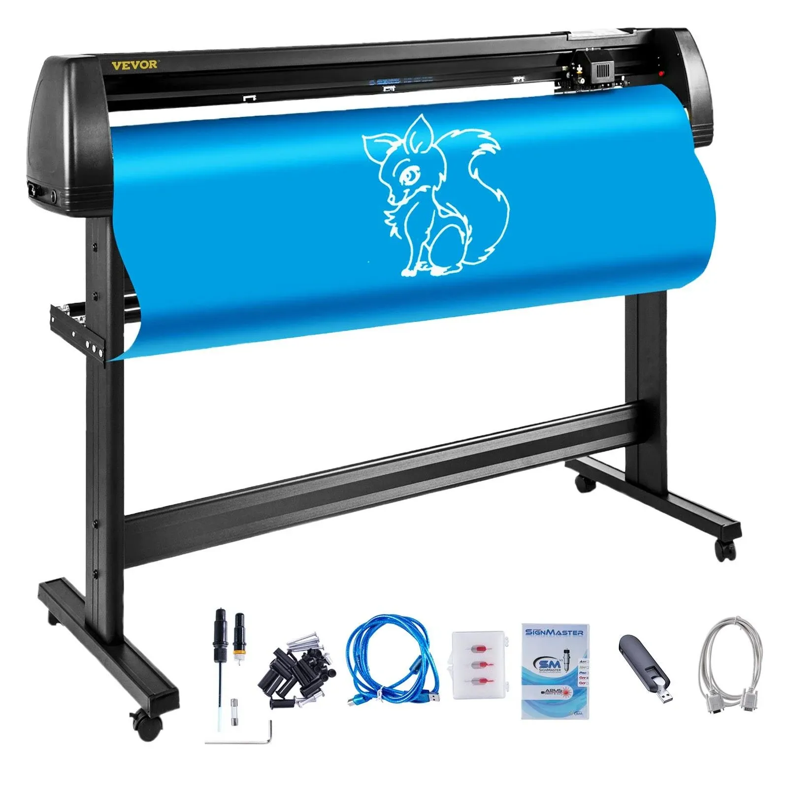 VEVOR Vinyl Cutter Plotter Cutting 53" Sign Maker Graphics Software Bundle Cut Device