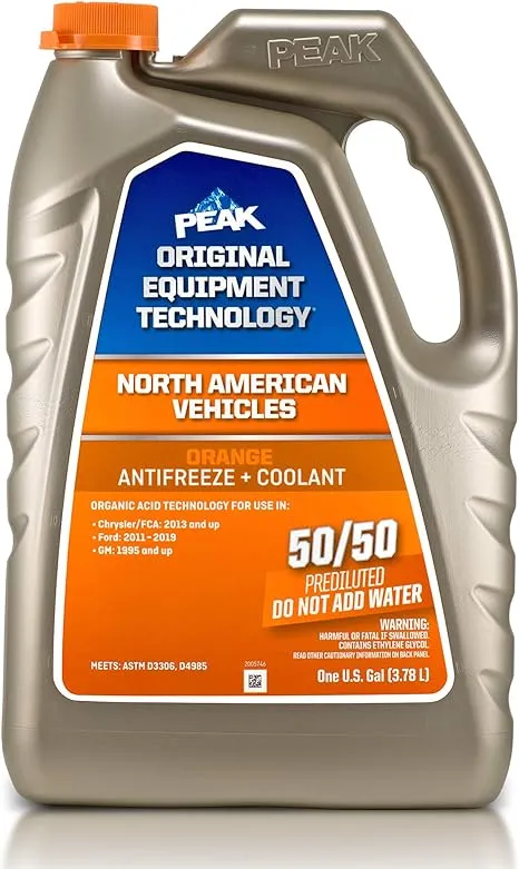 PEAK Original Equipment Technology Antifreeze for North American Vehicles - Orange