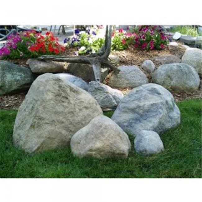 Airmax CrystalClear TrueRock Outdoor Faux Rock Cover, Artificial Landscape Boulder Enclosure, Fake Decorative Landscaping Fiberglass Protection Dome, Realistic Natural Texture, Sand Stone, Medium Size