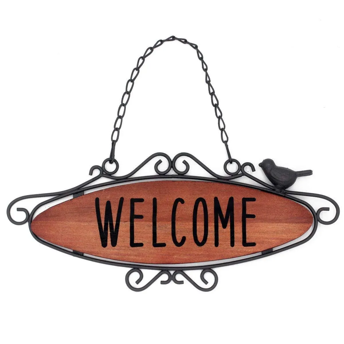 Rustic Small Wooden Welcome Sign Hanging Wood Farmhouse Porch Decorations for...