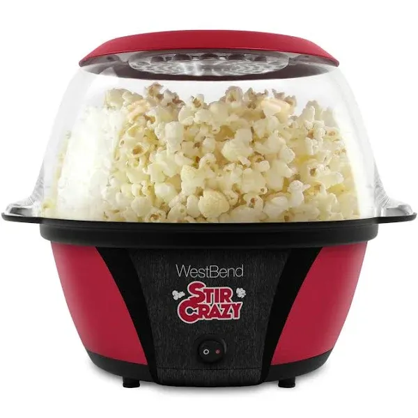 West Bend Stir Crazy Popcorn Maker Machine, 6 quart