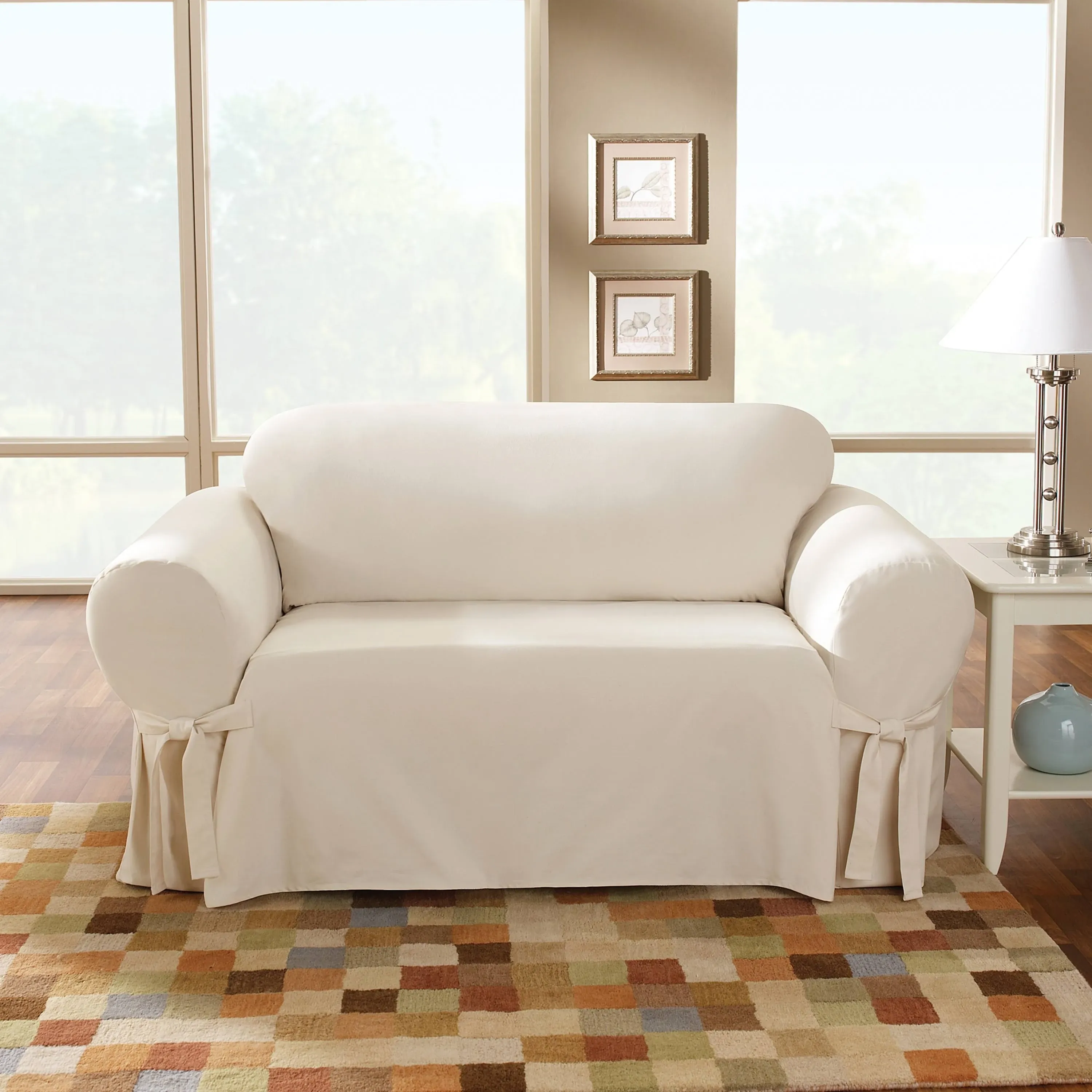 Cotton Duck Loveseat Slipcover Sure Fit