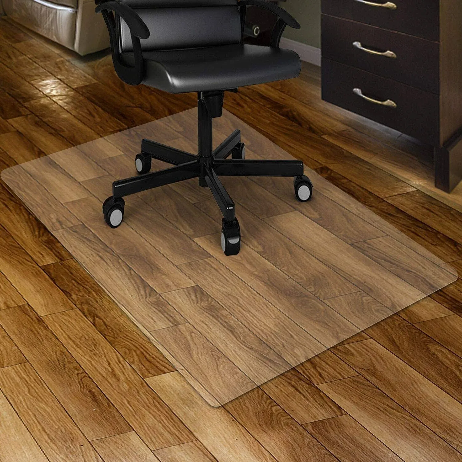 Kuyal Clear Chair mat for Hard Floors 36 x 48 inches Transparent Floor Mats Wood/Tile Protection mat for Office & Home