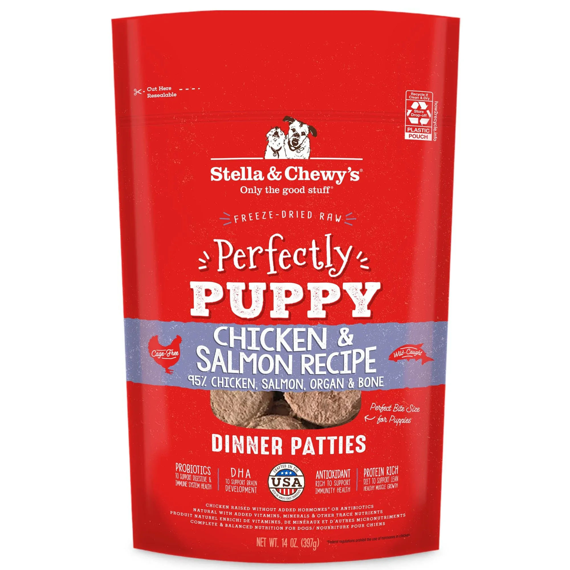 Stella & Chewy's Perfectly Puppy Chicken & Salmon Dinner Patties