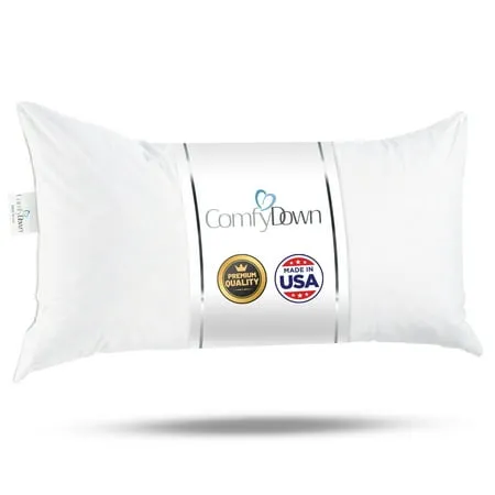 ComfyDown 95% Feather 5% Down, Rectangle Decorative Pillow Insert, Sham STUFFER. - 14" x 24"