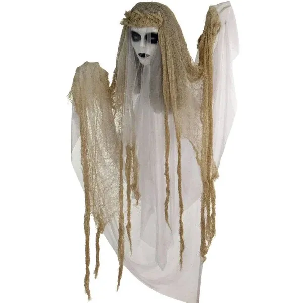 Haunted Hill Farm 47" Hanging Ghost Halloween Animatronic