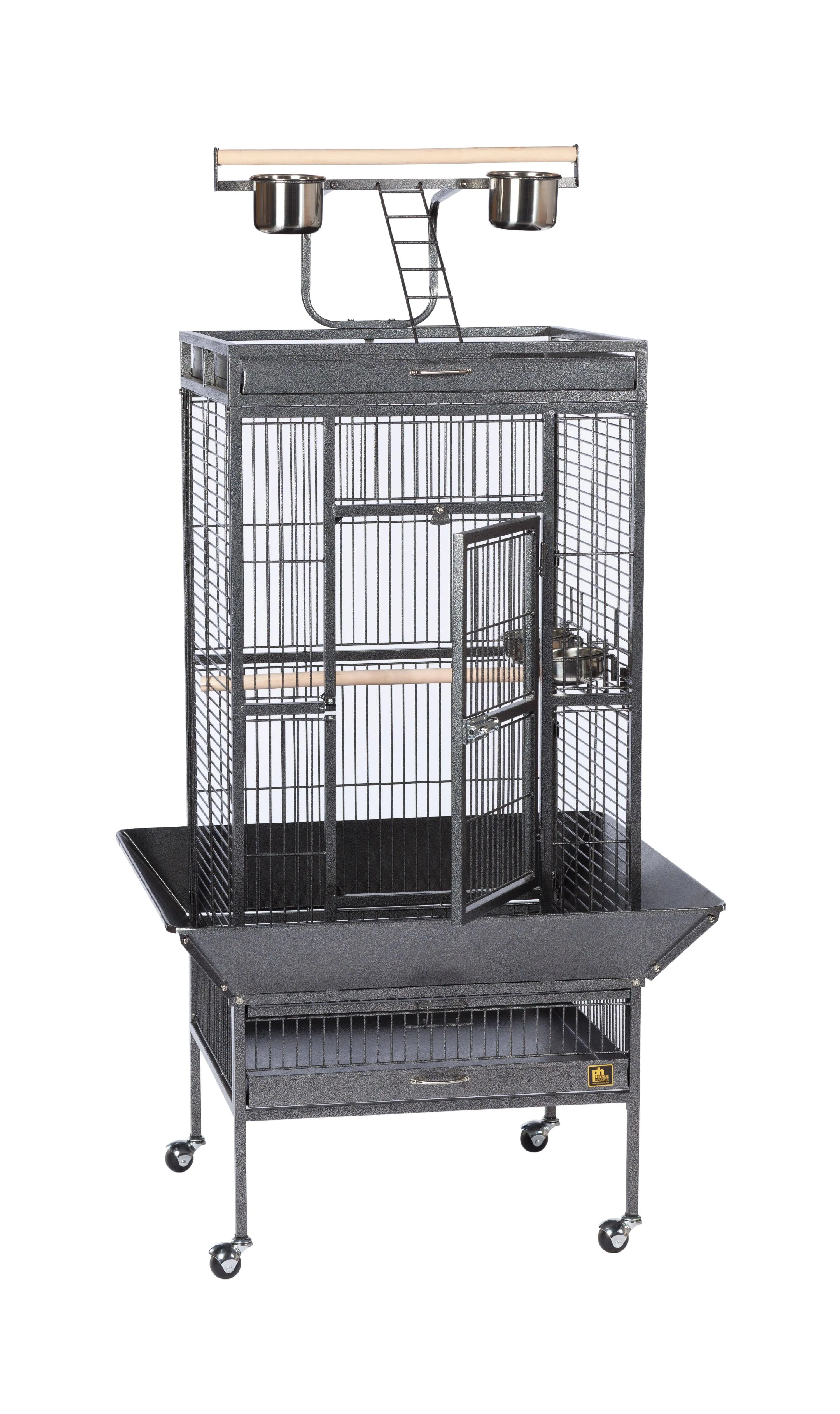 Prevue Hendryx 3152BLK Pet Products Wrought Iron Select Bird Cage, Black Hammertone,24'' x 20'' x 60''