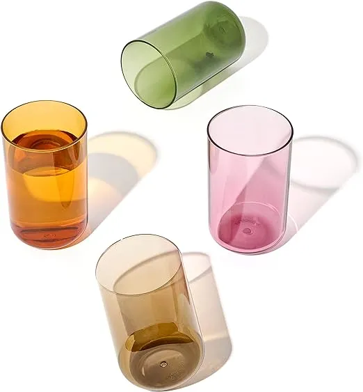 TOSSWARE RESERVE 10oz Tumbler - Color Series SET OF 4, Premium Quality, Tritan Dishwasher Safe & Heat Resistant Unbreakable Party Cups