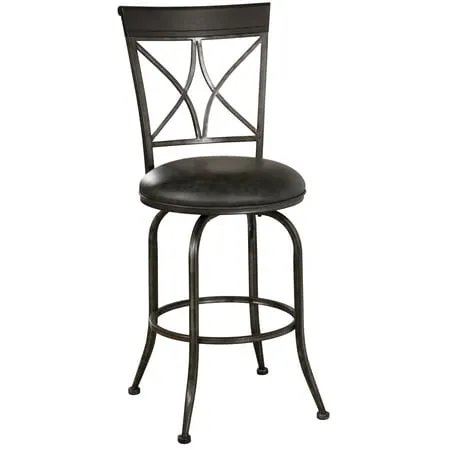 Hillsdale Furniture Killona Metal Counter Height Swivel Stool, Antique Pewter