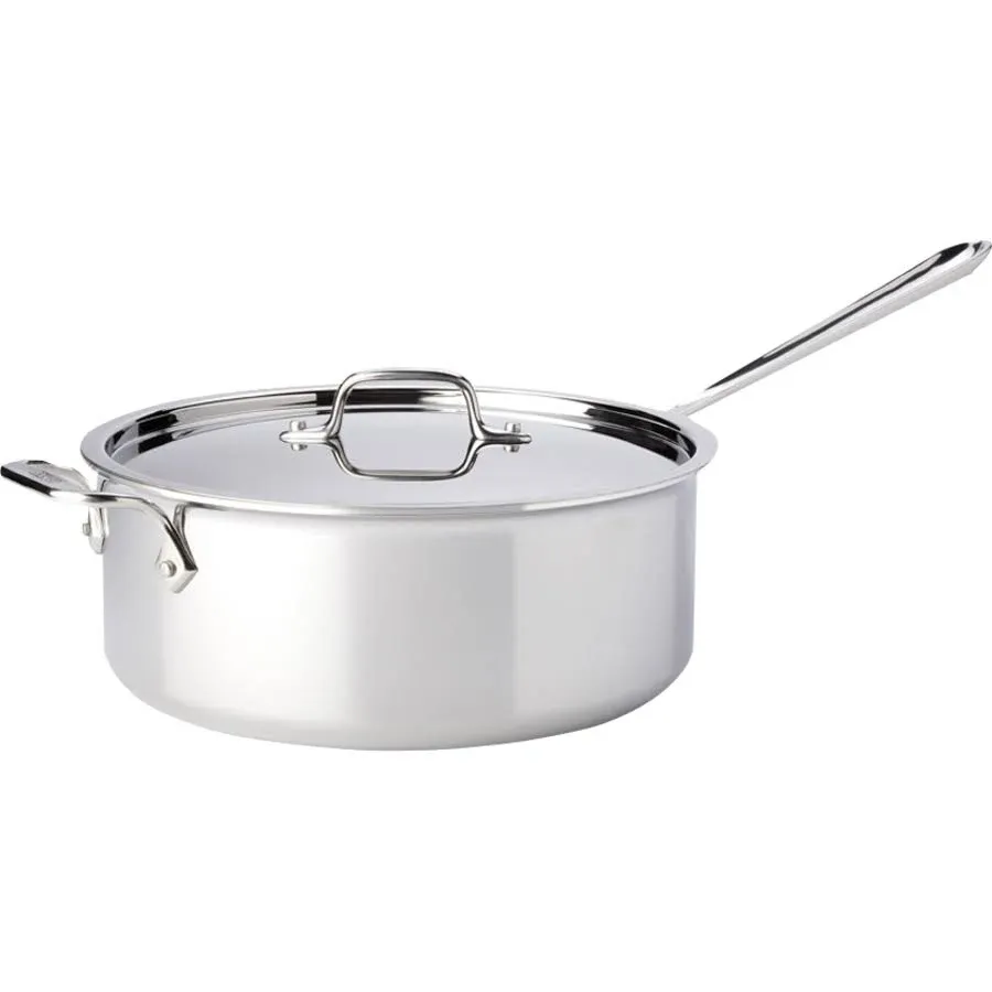 All-Clad Stainless Steel 6 qt Deep Saute Pan with Lid