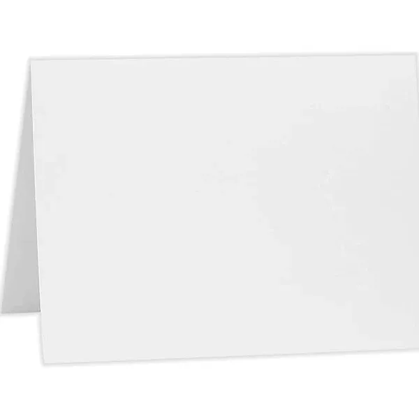 LUXPaper A2 Folded Cards | 4 1/4" x 5 1/2" | Bright White | 80lb. Cover | 50 Qty