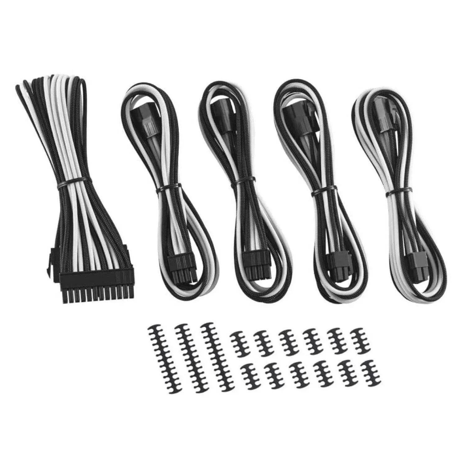 CableMod Classic ModMesh Cable Extension Kit - 8+8 Series-White and Black