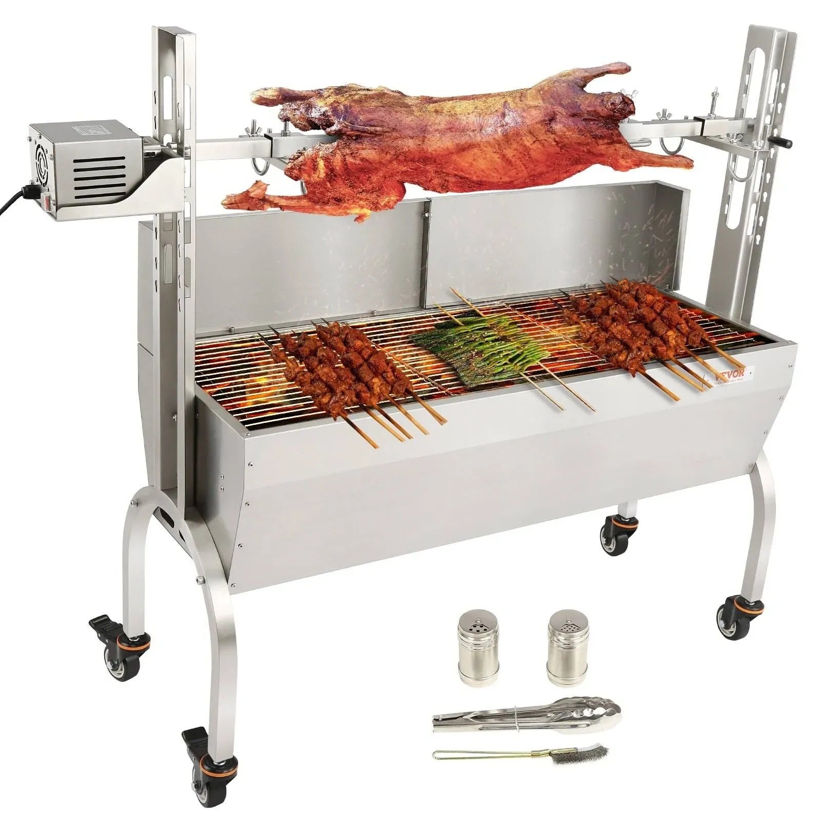 VEVOR 46" 4-RPM Roaster Spit Rotisserie BBQ Grill