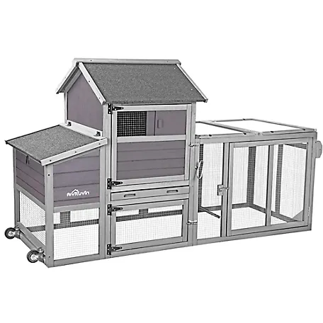 Aivituvin Chicken Tractor Mobile Chicken Coop, 2 to 4 Chicken Capacity