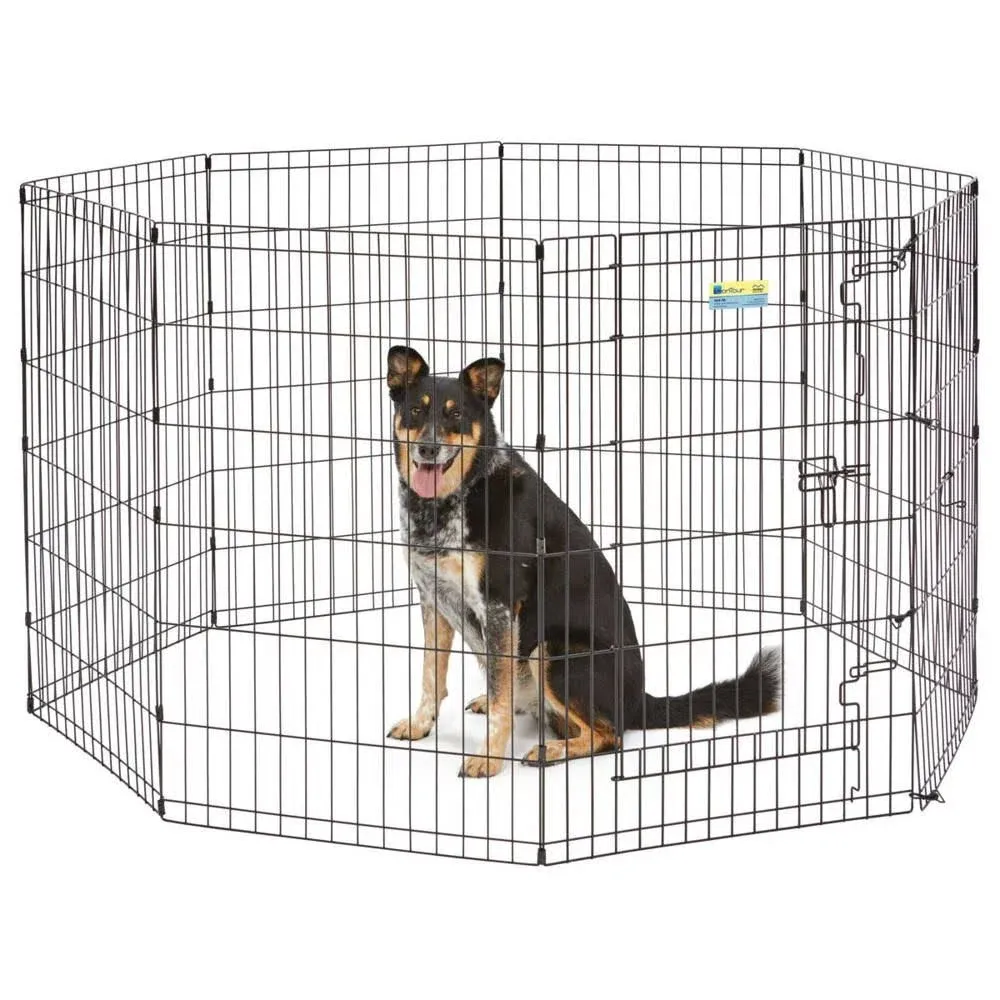 MidWest Contour Wire Exercise Pen with Door for Dogs and Pets