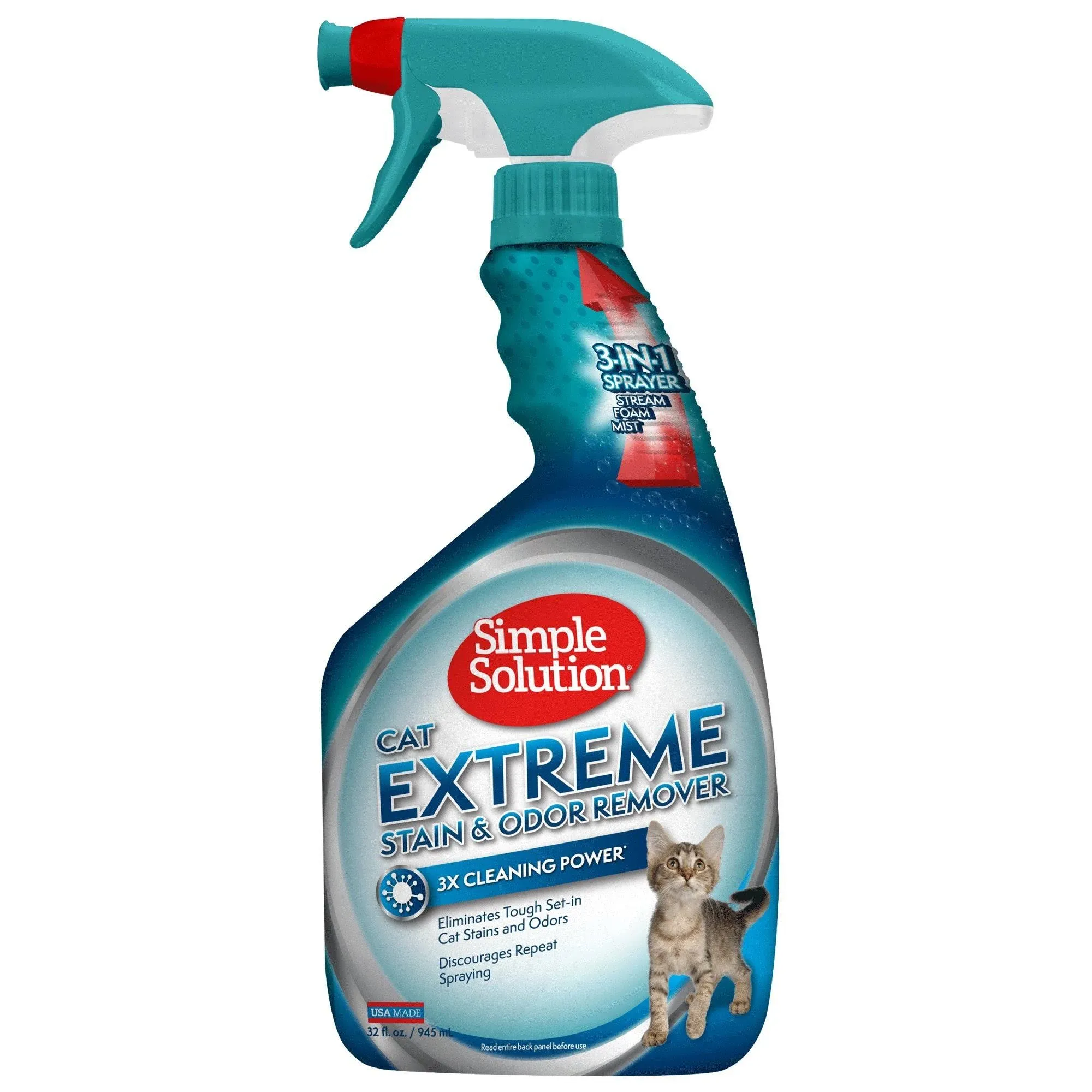 Simple Solution Extreme Cat Stain and Odor Remover Spray 32 fl oz