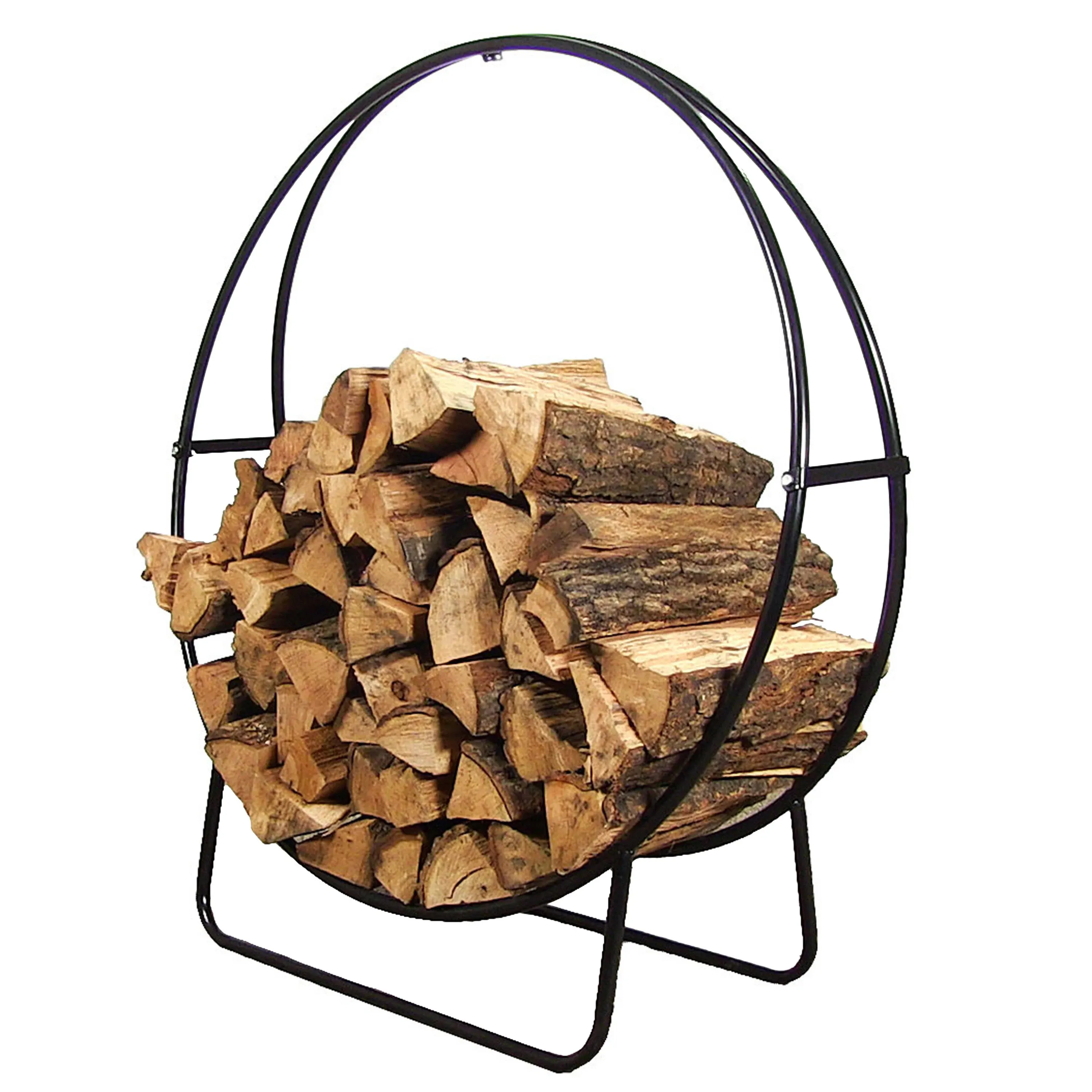 Sunnydaze Outdoor Steel Firewood Log Hoop Rack - 24"