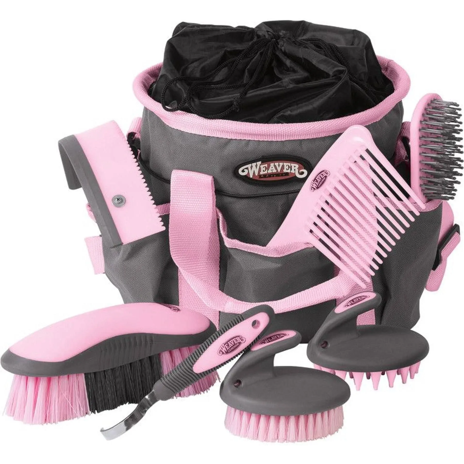 Weaver Leather Grooming Kit - Gray/Pink